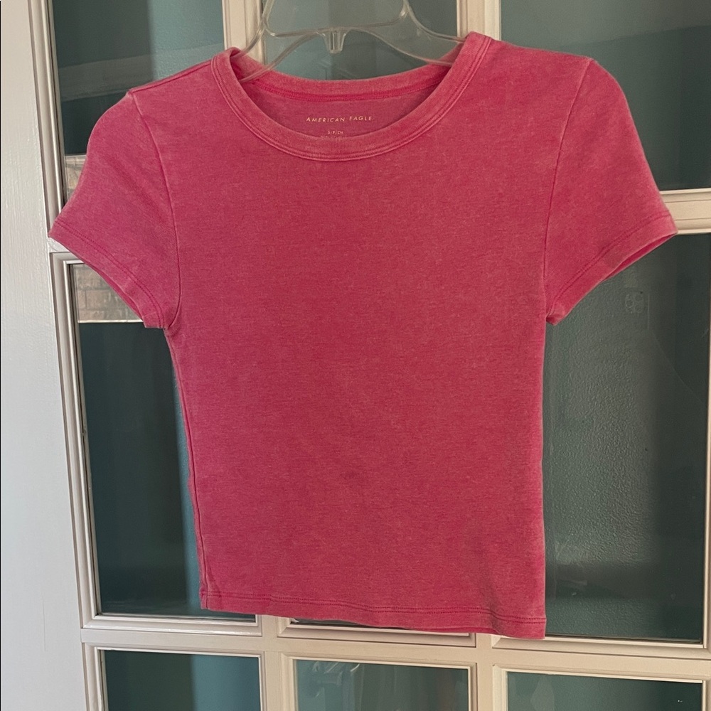 American Eagle Outfitters Pink Crop Top